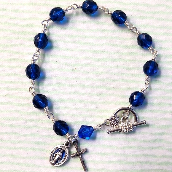 Blue Rosary Bracelet! - Picture 1 of 3